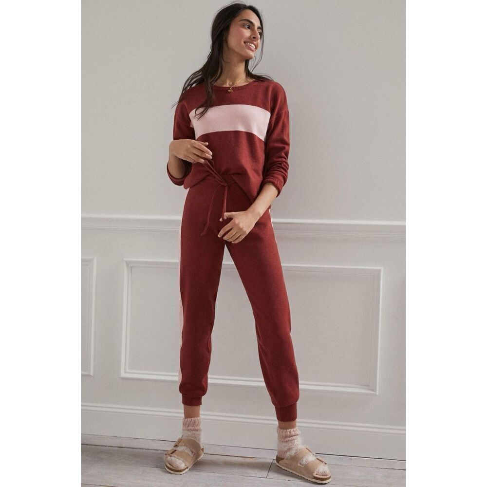 ✨Anthropologie Saturday Sunday Clara Colorblocked Jogger Lounge Sz Large Pants✨
